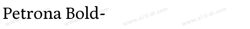 Petrona Bold字体转换